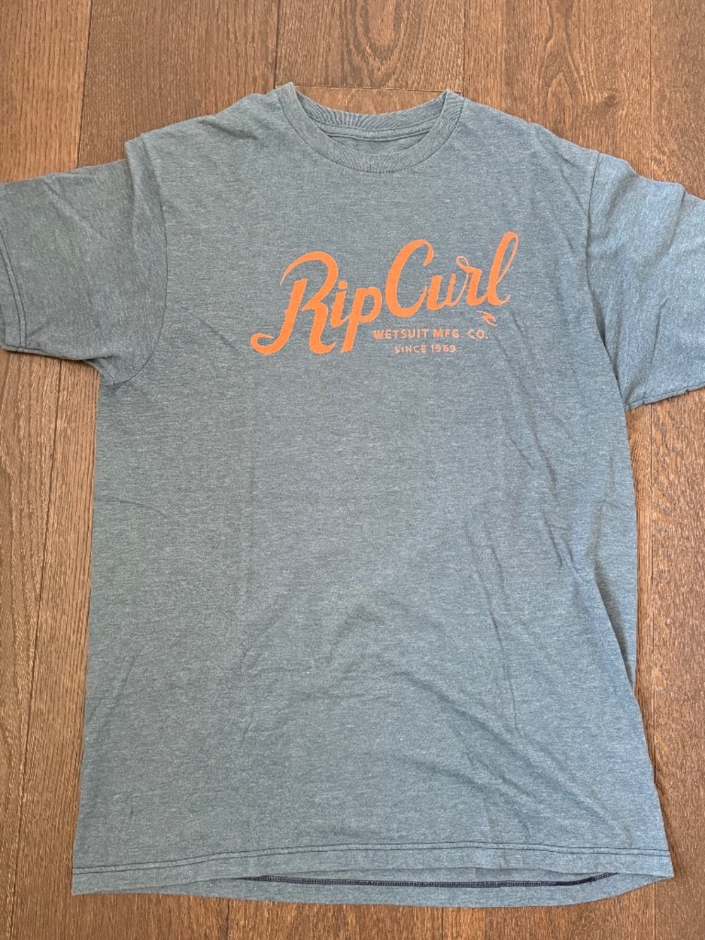 Rip Curl Graphic Tee Gray/Orange Standard Fit Size Large